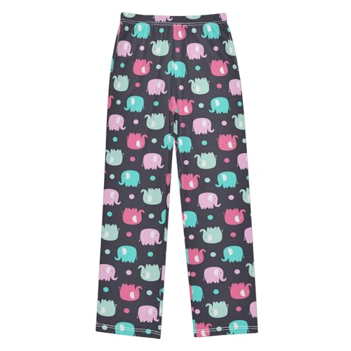 ZZXXB Cute Elephant Boys Long Pants Soft Trousers Elastic Waist Kids Lounge Bottoms with Pockets S-XL