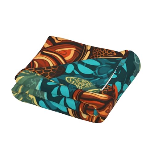 Couverture imprimé honu tortue hawaïenne douce et légère