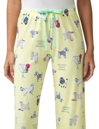 Image of HUE Women's Summer Vacation Pajama Separates, Soft, Whimsical Print Pjs with Tropical Beach Themes, Flip Flops, Cocktails