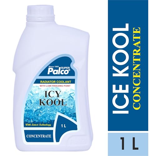 Image of PALCO Icy Kool Radiator Coolant for Car 1 Litre (Pack of 1), Advanced Low Freezing Point Antifreeze Green Concentrate Coolant for Engine