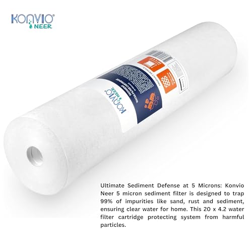 Image of KONVIO NEER 20 Inch Jumbo Spun Pre-Filter, Cartridge Compatible for 20 Inch Pre-Filter Housing for Whole House (1)