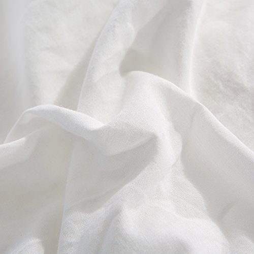 Rural Dandelion 100% Washed Cotton Duvet Cover Bedding Set, Healthy,Luxurious, Comfortable, Breathable, Soft And Extremely Durable, Queen, Off White #TOP5
