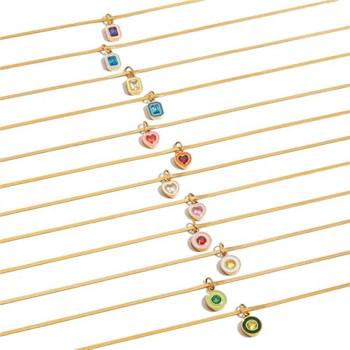 Collier pierre de naissance en acier inoxydable anti-ternissement