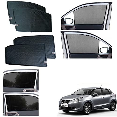 Image of WolkomHome car Fix Curtain Window Shades Half Curtains Sunshade for Baleno 2015