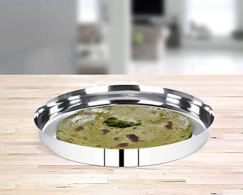 Image of BLeaf Stainless Steel-Premium Half Plate /Heavy Guage Halt Plate (Pack of 6)
