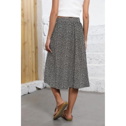 Image of Witsmile Flowy Skirt Elastic High Waist A-Line Skirt with Pockets Bohemia Cover-up for Women 2026 Trendy(S-2XL)
