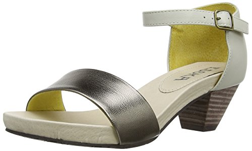 Esska Giga - Zapatos de Vestir de Cuero para Mujer, Color Plata, Talla 36