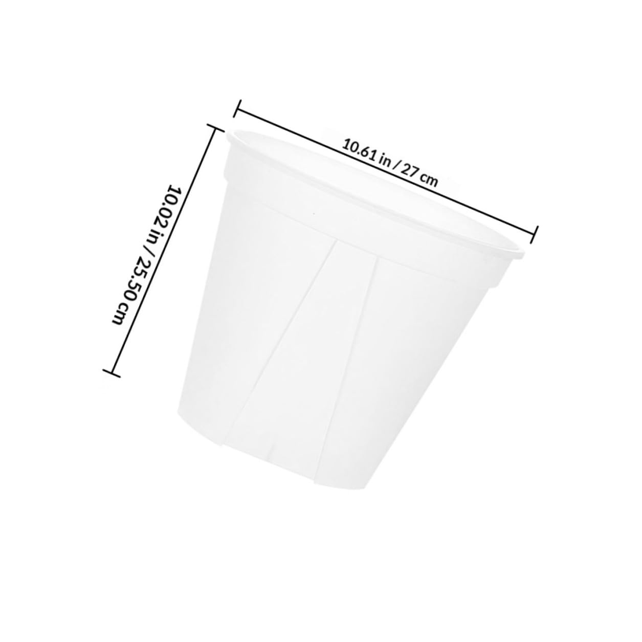 VICASKY 4 Stück Blumentopf Durchsichtig 25cm aus Kunststoff Runde Pflanztöpfe mit Einfachem Design und Stapelbar für Garten und Zimmerpflanzen