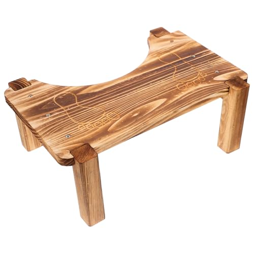 TOVINANNA Stepping Stool for Boys and Girls and Elderly Wooden Toilet Stool Home Furnishing Antislip Safety Design
