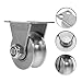 PRETYZOOM Stainless Steel Groove Pulley Heavy Duty Rigid Caster for Windows Doors Rope Pulley for Electric Gates Industrial Trolleys and More