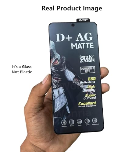 Image of WonRia Pack 1- Matte Screen Guard Protector for Oppo F29 5G Matte Tempered Glass Edge to Edge [Anti-FingerPrint | Anti-Glare | Shinning Border] - (Made of Glass)