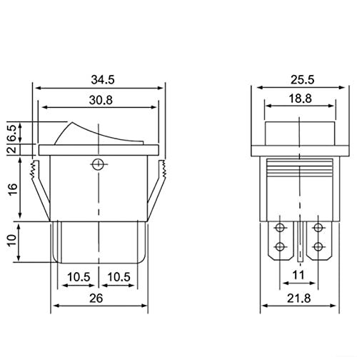 Interrupteur à bascule KCD4 12V vert à 4 broches T85 pour appareils électriques - 7