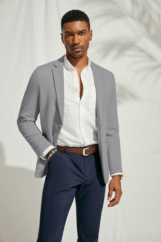 Image of PJ PAUL JONES Men's Casual Knit Blazer Suit Jackets Two Button Lightweight Unlined Sport Coat