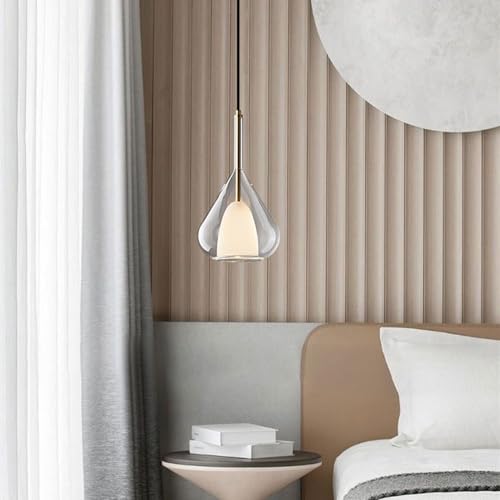 Lampe à suspension créative en verre goutte plafonnier E27