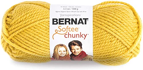 Image of Bernat Softee Chunky Glowing Gold Yarn - 3 Pack of 100g /3.5oz - Acrylic - 6 Super Bulky - 108 Yards - Knitting /Crochet