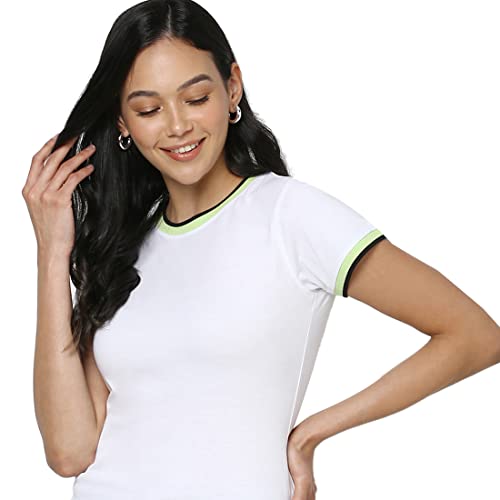 Image of Bewakoof Women's Solid Slim Fit T-Shirt