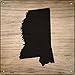 SMART BLONDE Mississippi Shape Letter Tile Novelty Metal Square Sign SQ-1076