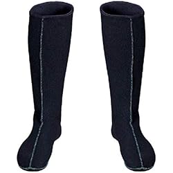 Botas Largas De Pesca 3Kamido® CALCETINES largos de FIELTRO, CALANTADORES, calcetines térmicos, calcetines calientes, botas de goma negro 41/42
