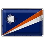 Blechschild | Flagge der Marshallinseln | Dekoration | 20 cm x 30 cm