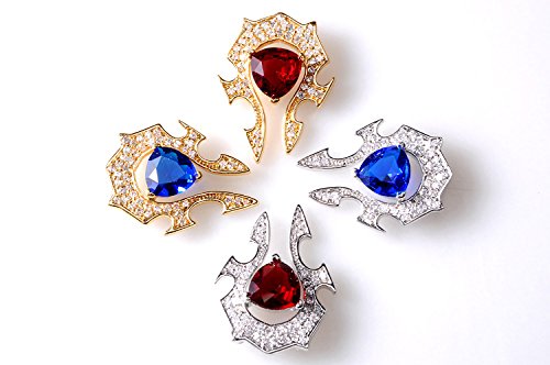 Ruimeng Simulated Diamond And Gemstone Wow Horde Symbol Pendant