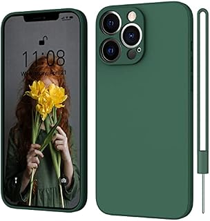 iPhone 13 Pro Max Case 6.7-Inch [ORDA] Silicone Phone Case Soft Matte Anti-Fingerprint Ultra Slim Fit Protective Anti-Scratch Cover Compatible with iPhone 13 Pro Max Matte Green