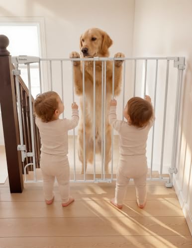 Babelio Removable Baby Gate for Stairs No Bottom Bar