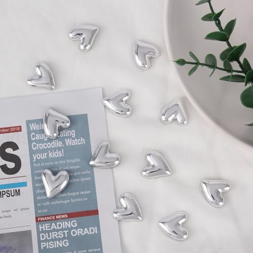 24 imanes decorativos de corazón para refrigerador miniatura 6