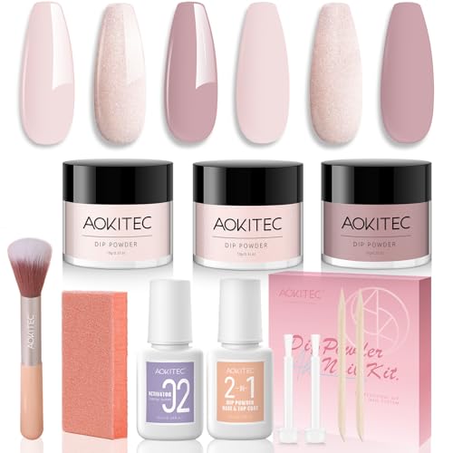 Aokitec Dip Powder Nail Kit - Nude Pink