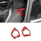 RAZPOY for Camaro Seat Back Headrest Adjustment Handle Cover Trim Compatible with Chevy Camaro 2017-2024 Interior Accessories Red