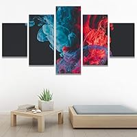 SIGNWIN 5 Panel Canvas Wall ArtAbstract Colorful Decorative ElementsModern Artwork for Home Decorations Ready to Hang - 60