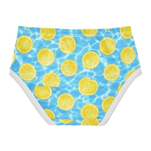 Joisal Girls Underwear Toddlers 2t Cotton Little Girl Panties Bright Briefs Girls Undies Lemon Slices Blue Summer2