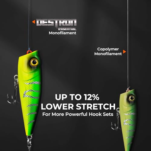 Image of KastKing Destron Essential Monofilament Fishing Line, Advanced Polymer Coating for High Abrasion Resistance, Super Smooth, High Strength, Low Memory Mono Line, Fresh and Saltwater Fishing