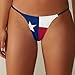 Texas State Flag Women's G-String Thong Sexy T Back Panties Fashion Bikini String Underwear M