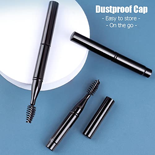 Mascara Brushes, Eyebrow Brushes Eyelash Comb Mascara Wands Applicators Eye Brushes Portable Cosmetic Makeup Brushes With Cap For Travel, 2Pcs, Black (Spiral Brushes), 8.8 Cm / 3.5 Inch, 3.0 Count #TOP3