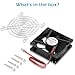 WDERAIR DC 80mm x 25mm 12V Brushless Case Cooling Fan- Rage Sphere 2-Pin XH2.54 for DIY Electronics CPU Cooler (RS8025-DBB)