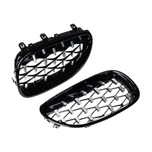 Calandre Série 5 E60 E61 style haut de gamme noir argent brillant - 4