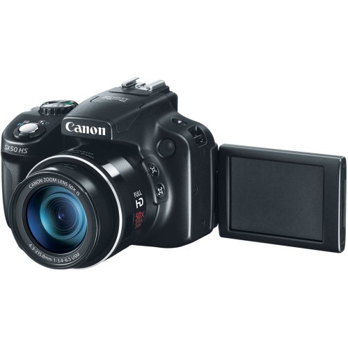 Canon PowerShot SX50 HS 12.1 MP Digital Camera with 50x Wide-Angle Optical Image Stabilized Zoom Black