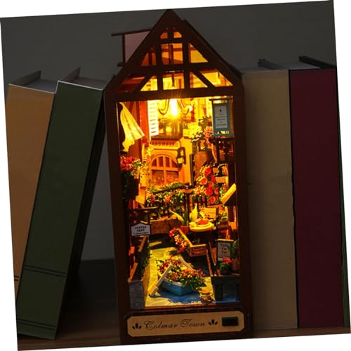 SAFIGLE 1 Conjunto Kit De Diorama Para Suporte De Livros Modelo De Exibição De Construção Estante In