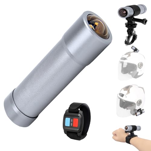 VSYSTO 170° Wide Angle 4K Bike Motorcycle Helmet Camera,WiFi Portable Handlebar Camera with Remote Controller, Night Vision Lens, Waterproof, G-Sensor, Loop Recording