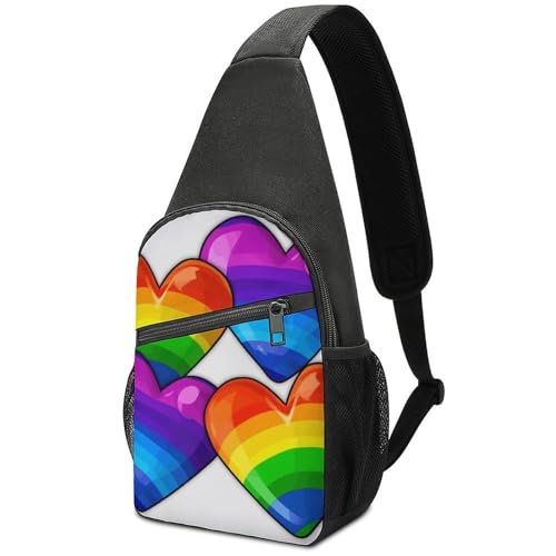 Bolso tipo sling pequeño multicolor para mujer y hombre