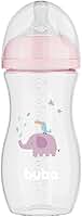 Buba, Mamadeira Easy Flow Elefante Rosa 330ml