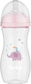 Buba, Mamadeira Easy Flow Elefante Rosa 330ml