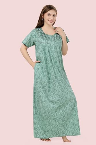 Image of Soulemo Women's Pure Cotton Floor Length Nighty 1690