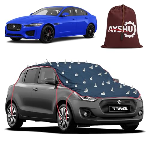Image of AYSHU Water-Resistant Spike Car Cover for Jaguar XE - Protects from Dogs, Monkeys, Dust, Sunlight & UV - Full Roof Universal Fit