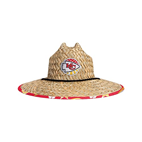 Image of NFL Team Logo Americana Floral Lifeguard Beach Straw Sun Hat