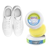 Fychuo White Shoe Cleaning Cream 260g Trainer Cleaner Sneaker Whitener for Trainers Cleaning Products Multi Purpose Stain Remover Waterless Cream with Sponge
