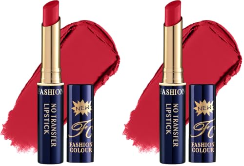 Image of Fashion Colour Lip Super Stay | Non Transferable Lipstick Waterproof | Lipsticks For Women Waterproof | 12-Hour Stay | Matte Finish | Long-Lasting | Highly Pigmented | Bold Colours Shade-15 (Scarlet)