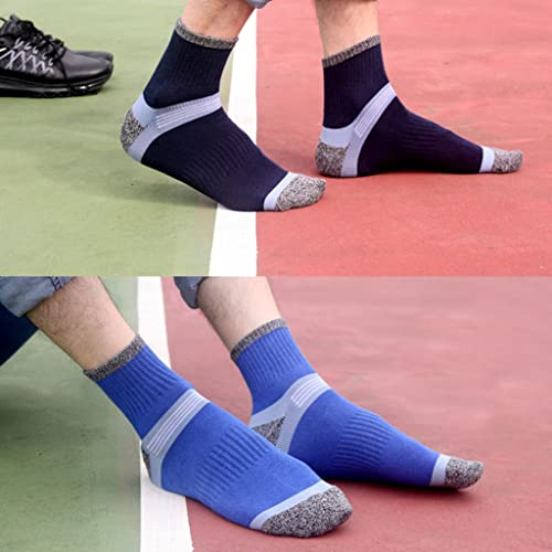 6 Pairs Men's Athletic Running Socks Performance Cushion Cotton Athletic Crew Socks for Men Size 9-124