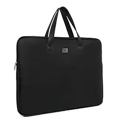 Capa para Notebook de Couro Eco - Case Pasta Compatível com 14/15/16/17 Polegadas, Proteção Anti-Arranhões para Uso Diário, Trabalho e Viagens (Preto)