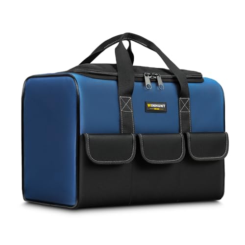 WINHUNT Bolsa de herramientas, organizador de herramientas con múltiples bolsillos, 600 denier, bolsa de herramientas azul (35 cm)